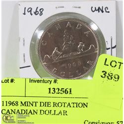 1968 MINT DIE ROTATION CANADIAN DOLLAR