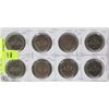 Image 1 : (8) CDN DOLLAR COINS 1968, 1969, 1971 THRU 1976