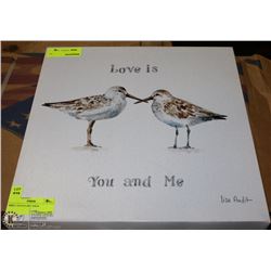 BIRD CANVAS ART 14X14