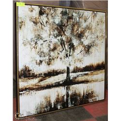 FRAMED TREE ABSTRACT PRINT 36X36