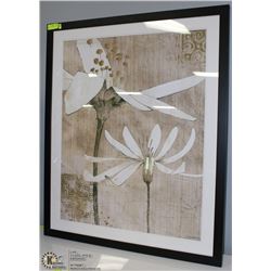 FRAMED FLOWER PRINT ON CANVAS 44X36
