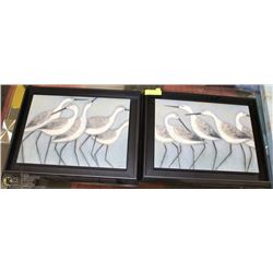 SHOWHOME FRAMED CANVAS BIRD PRINTS 19X15