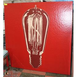 ABSTRACT LIGHTBULB CANVAS PRINT 54.5X54