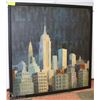Image 1 : CITY FRAMED CANVAS PRINT 36X36