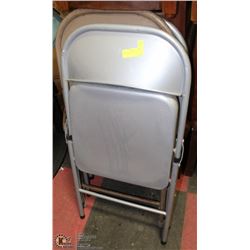 3 METAL FOLDING CHAIRS
