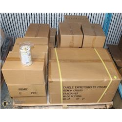PALLET OF336 ASSORTED CANDLE TINS. VARIETY OF