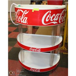 2 TIER COCA COLA STORE DISPLAY COOLER 43 X 19 X 31