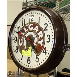 VINTAGE CALGARY BEER BAR CLOCK WORKING