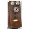 Image 1 : ANTIQUE OAK WALL PHONE CASING