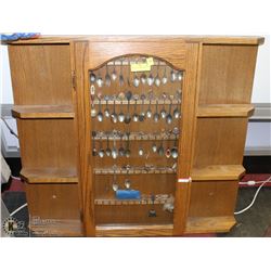 WOOD SPOON HOLDER & SPOONS