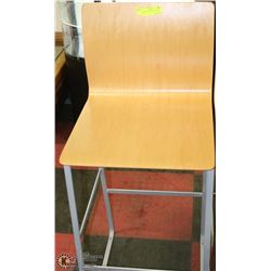 2 MATCHING MAPLE BAR STOOLS 30"H