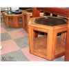 Image 1 : COFFEE TABLE & 2 END TABLES WITH GLASS TOPS