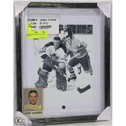 TERRY SAWCHUK 1970 O.P.C. CARD FRAMED