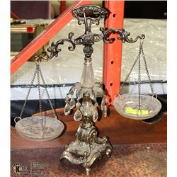 BRASS & CRYSTAL SCALE OF JUSTICE