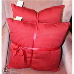 PAIR OF 2 NEW RED SOFA CUSHIONS