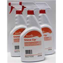 LOT OF 3 946ML SPRAY BOTTLES OF SHINE UP