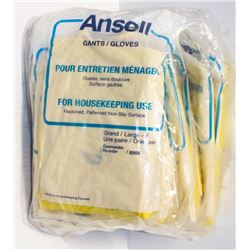 LOT OF 12 PAIRS OF ANSELL HOUSE KEEPING GLOVES