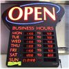 Image 1 : NEON OPEN BUISNESS SIGN W/ HOURS AND DAYS