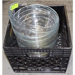 CRATE OF 7 LARGE FAMILY STYLE SERVING BOWLS