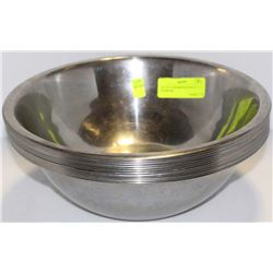 LOT OF 12 S/S MIXING BOWLS 11.5" DIAMETER
