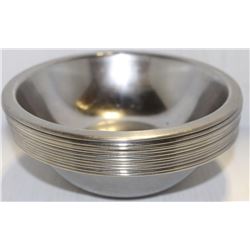 LOT OF 12 S/S MIXING BOWLS 6.5" DIAMETER