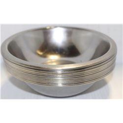 LOT OF 12 S/S MIXING BOWLS 6.5" DIAMETER