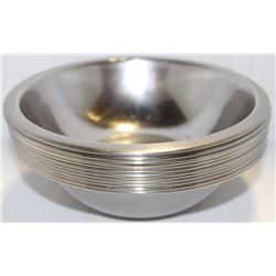 LOT OF 12 S/S MIXING BOWLS 6.5" DIAMETER