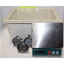 INSULATED CAMBRO 1/2 INSERT, TAYLOR DIGITAL SCALE