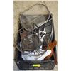 Image 1 : CRATE WITH BAKING TRAYS, BOX GRATER, PADDLES,