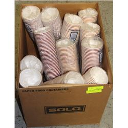 LOT OF 1100 -10OZ PAPER SOUP CONTAINERS