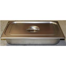 ME#11 S/S FOOD PAN FULL SIZE 4" DEEP W/ LID