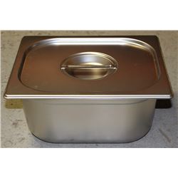 ME#12 S/S FOOD PAN HALF SIZE 6" DEEP W/ LID