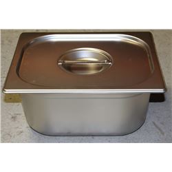 ME#12 S/S FOOD PAN HALF SIZE 6" DEEP W/ LID