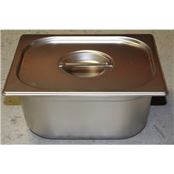 ME#12 S/S FOOD PAN HALF SIZE 6" DEEP W/ LID
