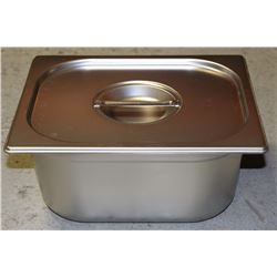 ME#12 S/S FOOD PAN HALF SIZE 6" DEEP W/ LID