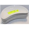 Image 1 : LOT OF 8 MOON SHAPE PLATES 8" X 4"