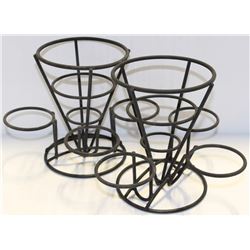 LOT OF 2 ALL PURPOSE STEEL HOLDERS 7" HIEGHT