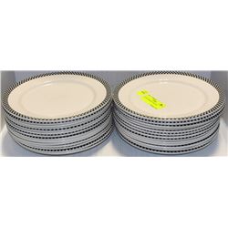 LOT OF 27 ROUND 9" PLATES