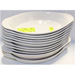 LOT OF 11 LASAGNA PLATES 10 1/2 X 5 1/2 X 1" DEEP
