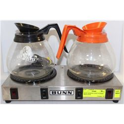BUNN 2 BURNER COFFEE WARMER WITH 2 POTS
