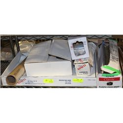 LOT OF ALUMINUM FOIL, WAX PAPER, PLASTIC WRAP