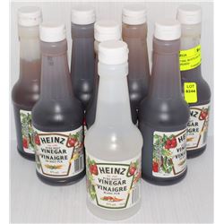 LOT OF EIGHT 375ML BOTTLES OF VINEGAR - UNOPENED