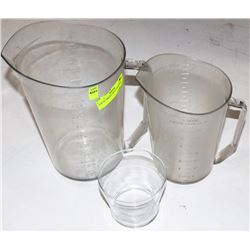 LOT OF 2 MEASURING PITCHERS