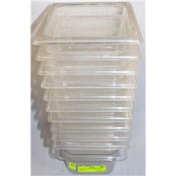 LOT OF 11 DEEP 1/6 SIZE PLASTIC INSERTS