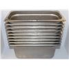 Image 1 : LOT OF 9 DEEP 1/3 SIZE STAINLESS STEEL INSERTS