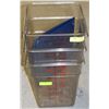 Image 1 : LOT OF THREE 22 QUART PLASTIC CONTAINERS W/ LIDS