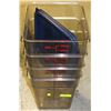 Image 1 : LOT OF FOUR 22 QUART PLASTIC CONTAINERS W/ LIDS