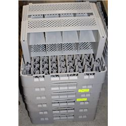 6 DISH RACKS AND 2 CUTLERY RACKS FOR DISHWASHER