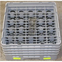 DISH RACK W/ 25 BEVERAGE GLASSES