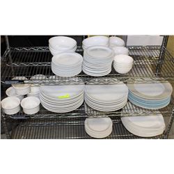 LOT OF ASSORTED WHITE DISHES